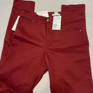 NWT H&M red skinny jeans